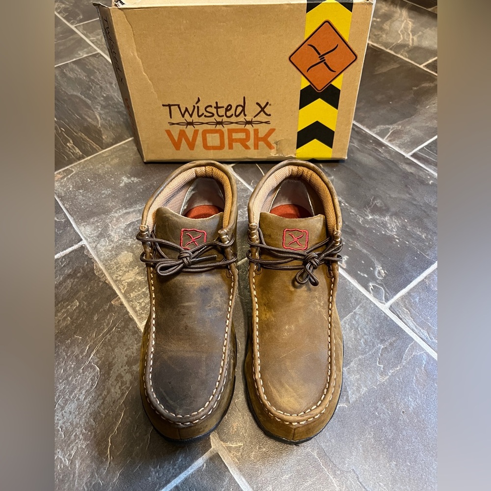 Twisted X Women’s Driving Mocs Steel Toe Work Boots BNWB Size 9